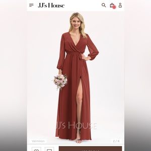 Terra-cotta Bridesmaid’s dress